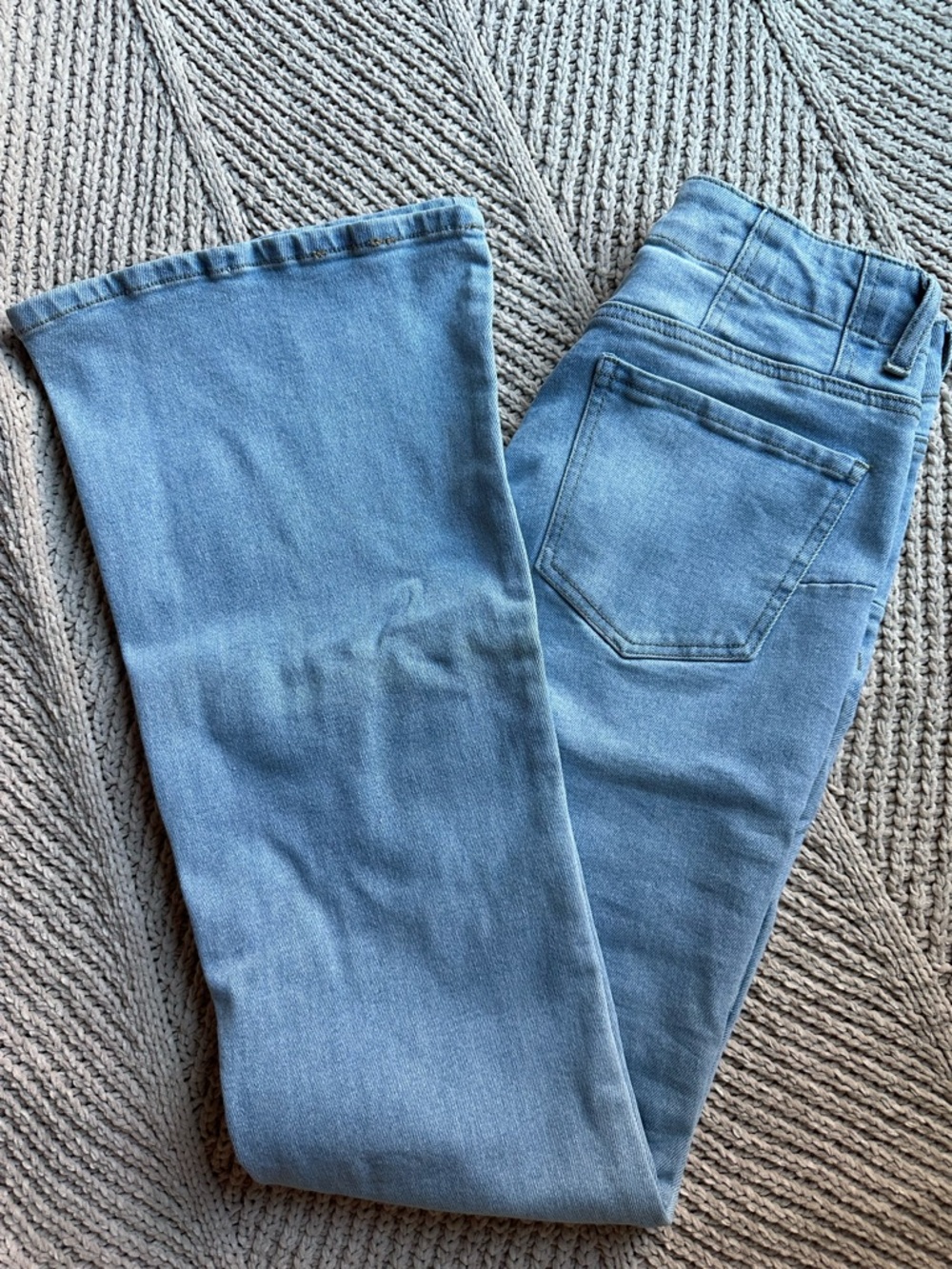 Forever 21 Light Blue High Rise Flare Jeans